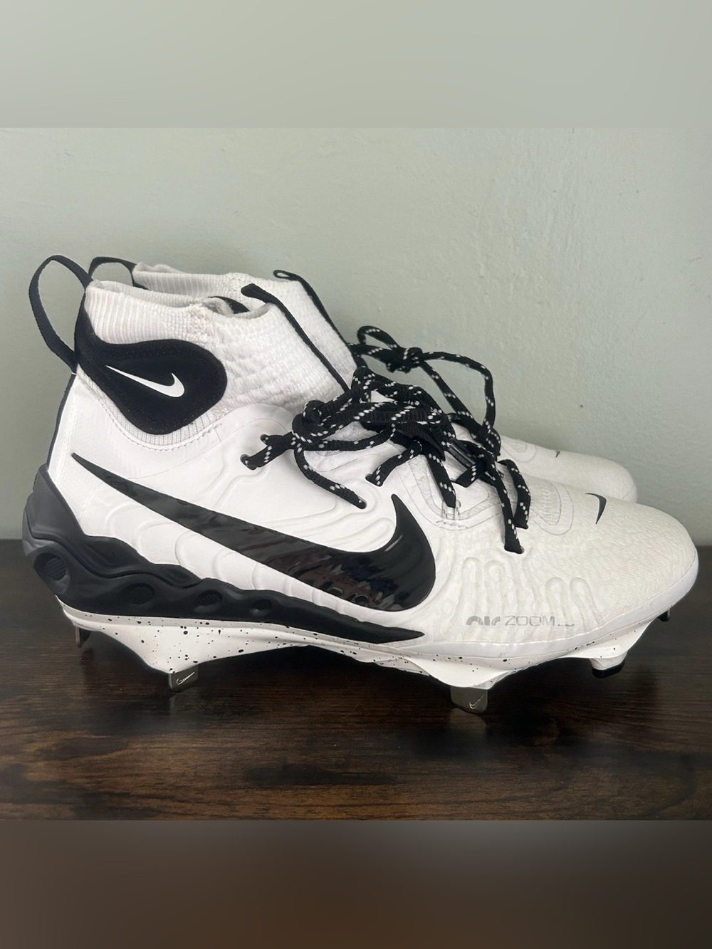 Nike Alpha Huarache NXT Metal Baseball Cleats White Mens Size 7 DJ6517-107